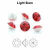Swarovski és Preciosa Chaton ékszerkő - Light Siam - Piros