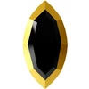 Swarovski Rimmed Navette Jet -Dorado_product