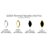 Swarovski Rimmed Navette Jet -Light Chrome_product