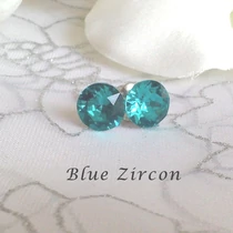 Blue Zircon - türkízkék - 8 mm fülbevaló