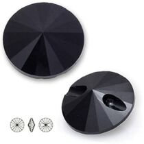 Varrható Stelio kristály gomb JET - fekete színű