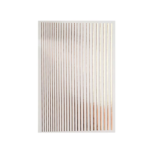 Rose Gold körömmatrica - csíkok