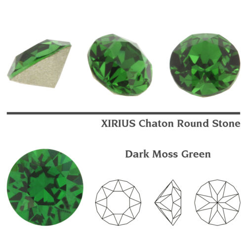 Swarovski Elements Chaton ékszerkő - Dark Moss Green - sötét mohazöld