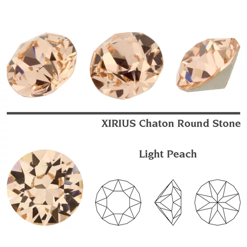 Swarovski Elements Chaton ékszerkő - Light Peach - Halvány Barack