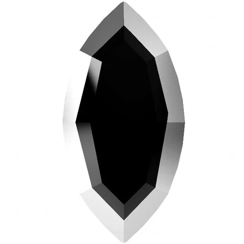 Swarovski Rimmed Navette Jet -Light Chrome